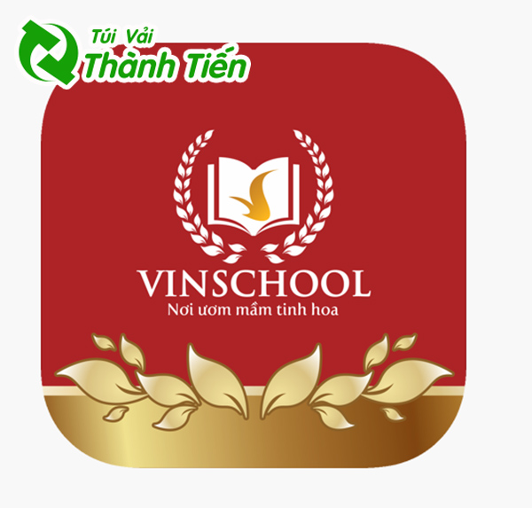 Hình ảnh logo vinschool trắng nền đỏ