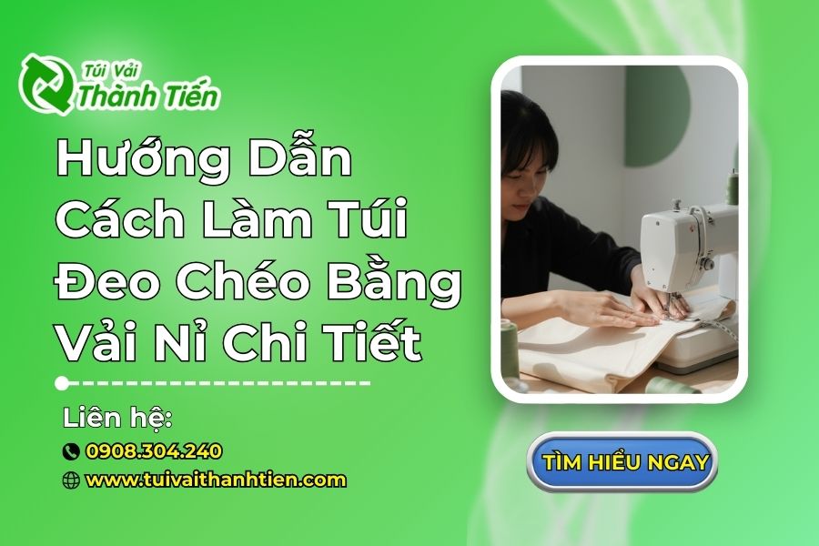 Hướng Dẫn Cách Làm Túi Đeo Chéo Bằng Vải Nỉ Chi Tiết