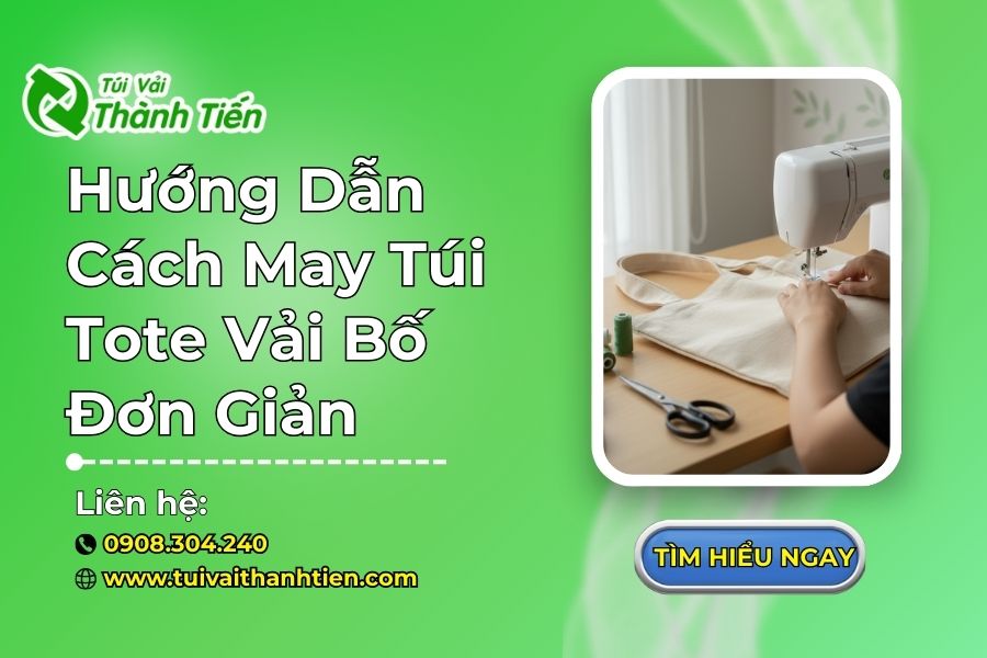 Hướng Dẫn Cách May Túi Tote Vải Bố Đơn Giản