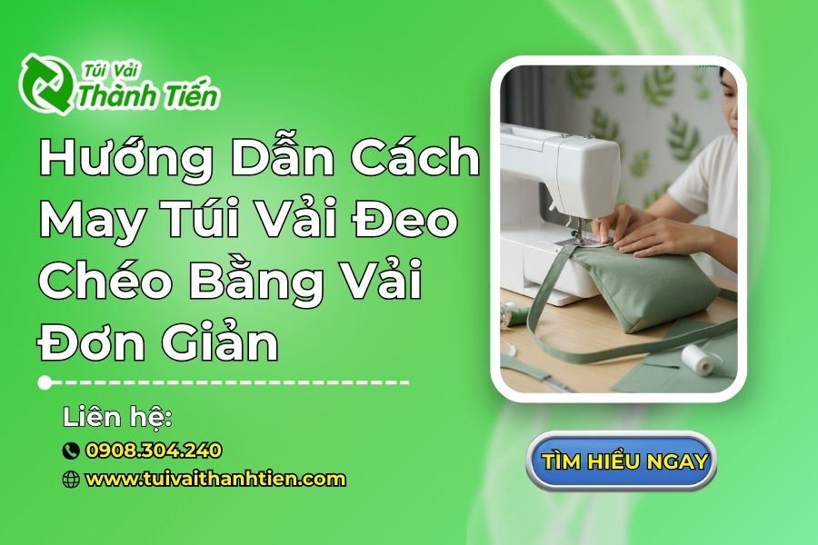 Hướng Dẫn Cách May Túi Vải Đeo Chéo Bằng Vải Đơn Giản, Chi Tiết