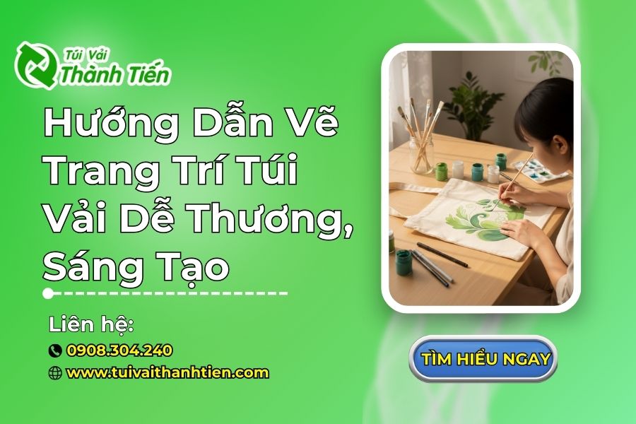 Hướng Dẫn Vẽ Trang Trí Túi Vải Dễ Thương, Sáng Tạo