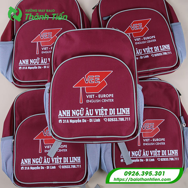 Mẫu Balo anh ngữ Âu Việt Di Linh