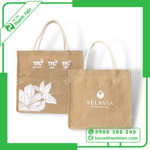 Túi Vải Đay Selavia - Bất Động Sản [Tự Nhiên - Chống Nước]
