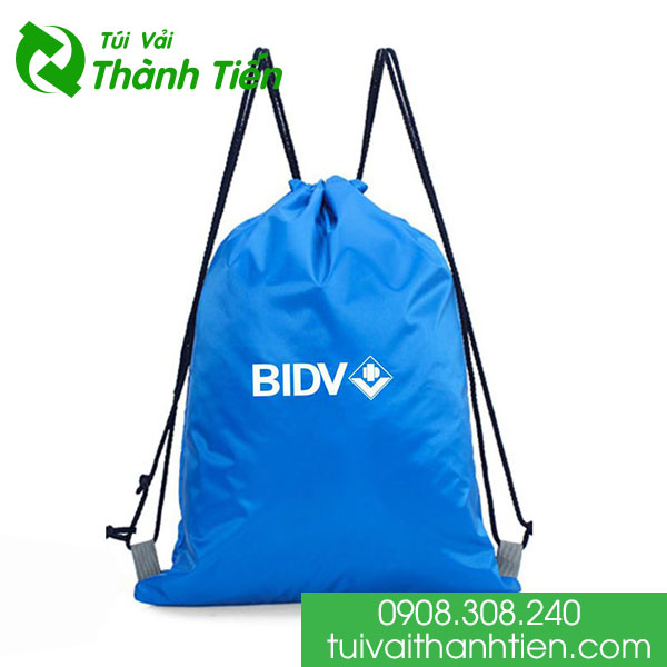 Mẫu túi vải dù dây rút dù ngân hàng BIDV