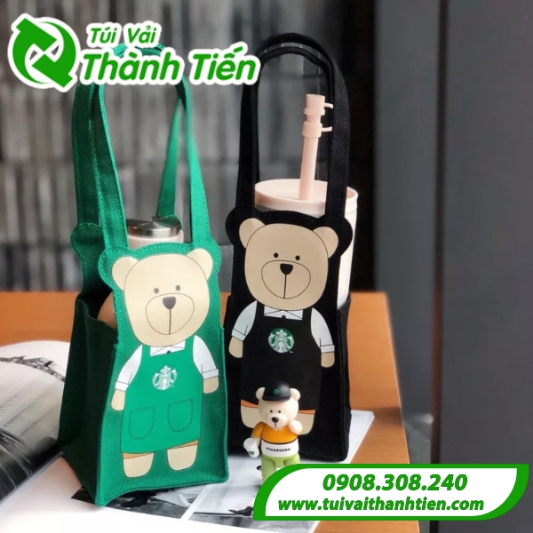 Mẫu túi vải đựng bình nước thiết kế độc quyền