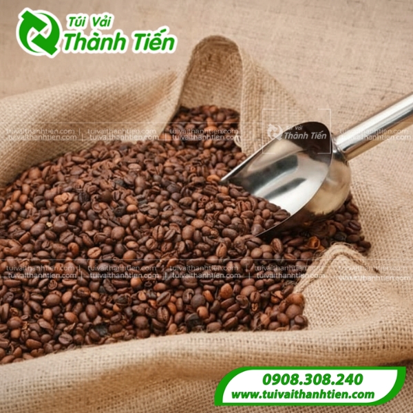 T&uacute;i vải đựng hạt c&agrave; ph&ecirc;