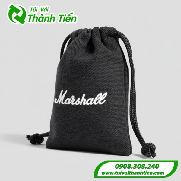 Mẫu túi vải đựng tai nghe dây rút