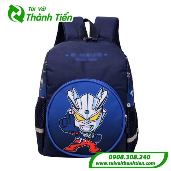 Mẫu may balo mầm non đồng phục hình siêu nhân điện quang cho bé trai