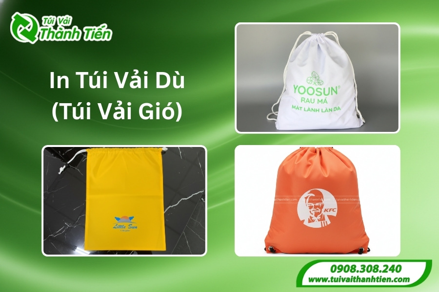 Dịch vụ in túi vải dù
