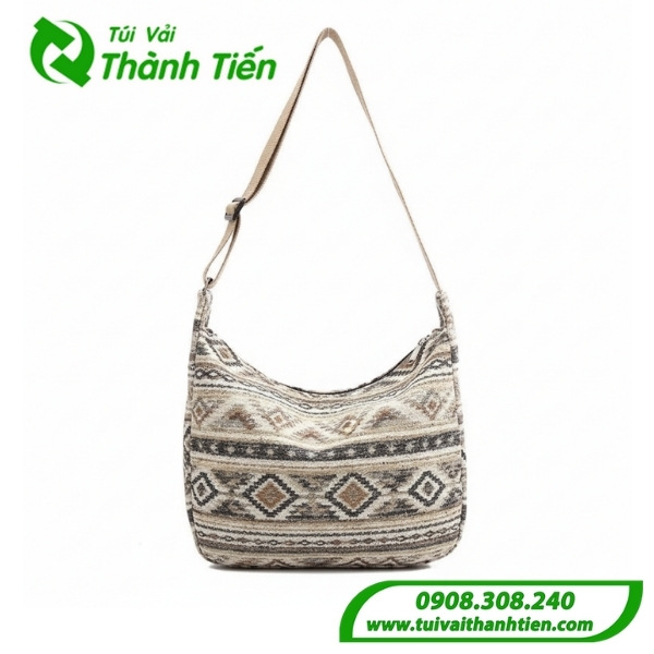 Mấu túi đeo chéo vải thổ cẩm