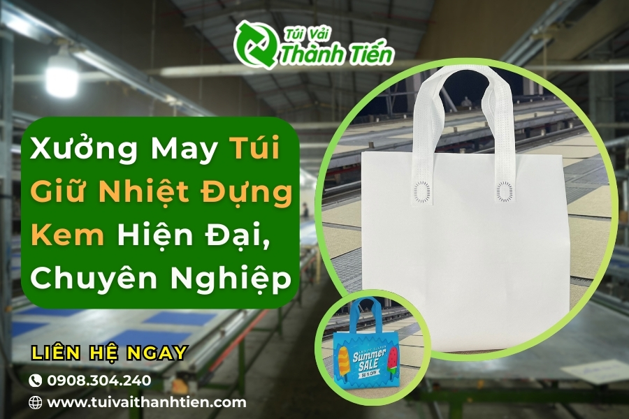 Xưởng túi đựng kem giữ nhiệt hiện đại tại TP.HCM và Hà Nội