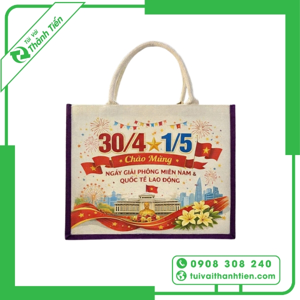 Túi Vải Linen Quà Tặng 30/4 - 1/5