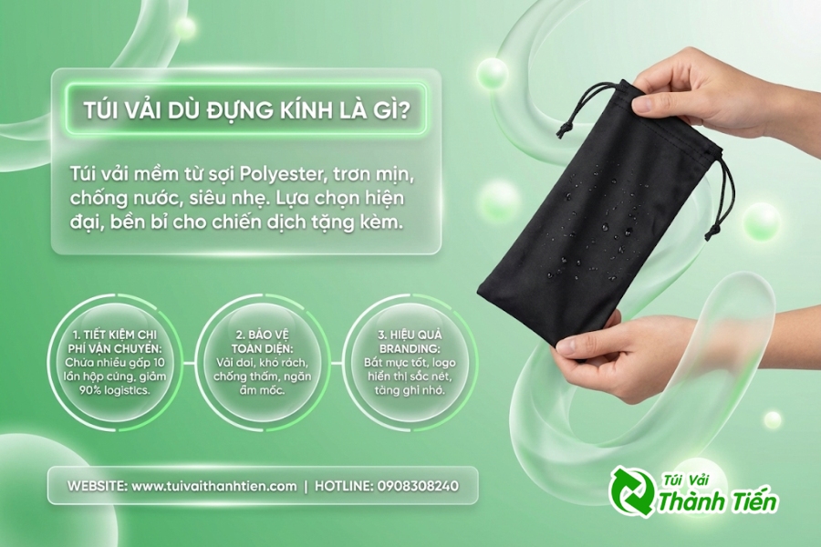 Giải đáp túi vải dù đựng mắt kính là gì