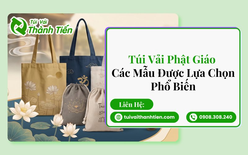 Túi Vải Phật Giáo Các Mẫu Được Lựa Chọn Phổ Biến