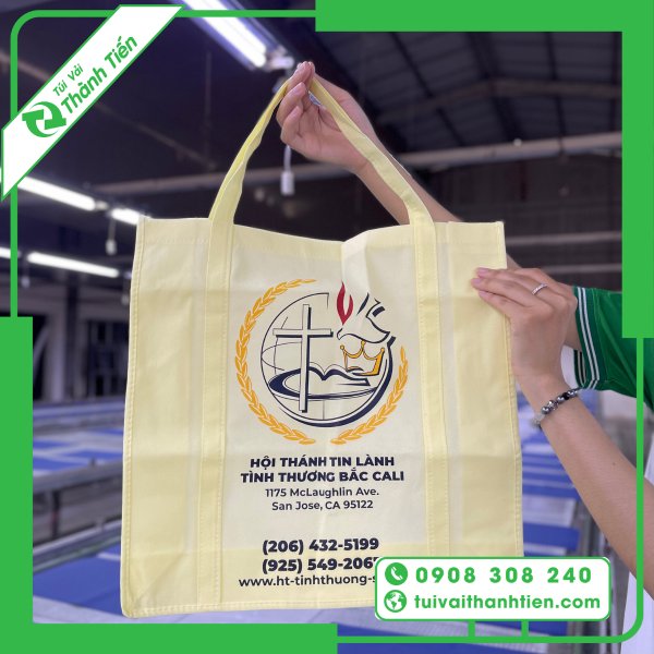 Túi Vải Không Dệt Quai Dài Xuống Đáy